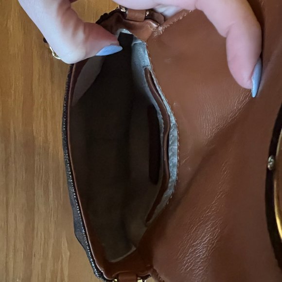 Michael Kors Classic Brown Monogram Flap Crossbody - Picture 3 of 3